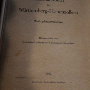 Staatshandbuch für Württemberg-Hohenzollern