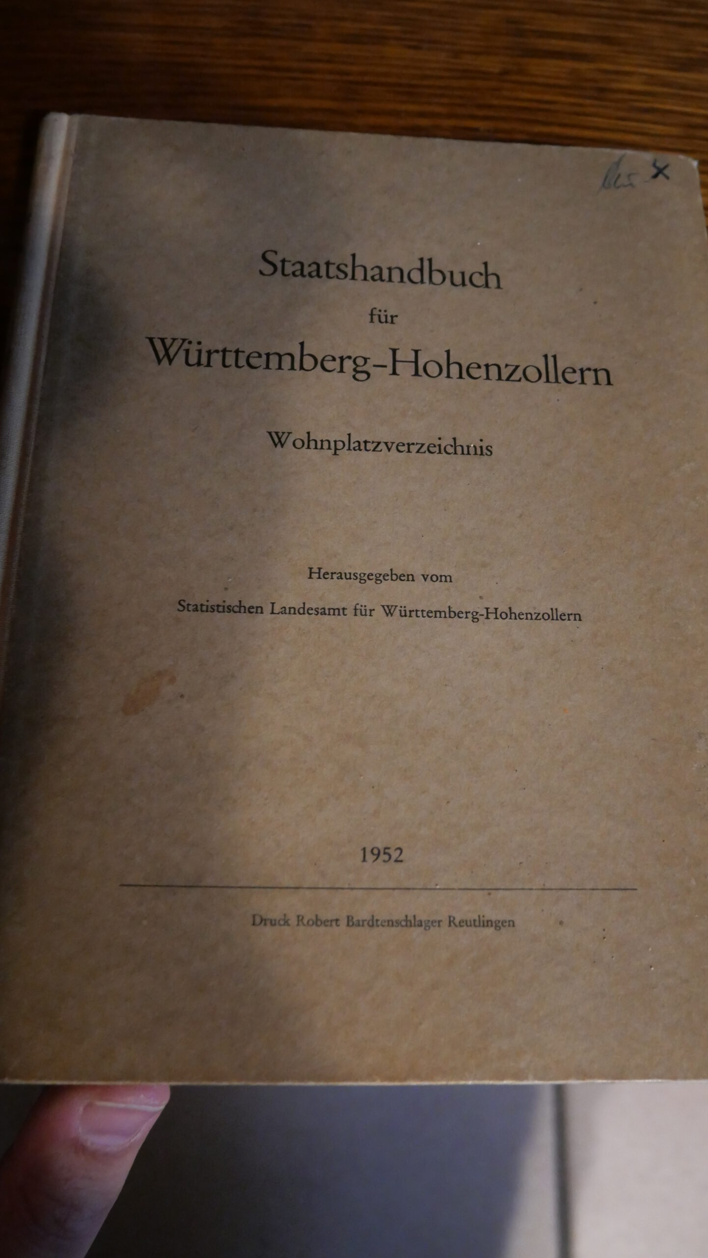 Staatshandbuch für Württemberg-Hohenzollern