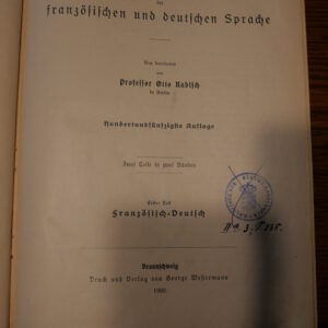 Wörterbuch Deutsch / Französisch