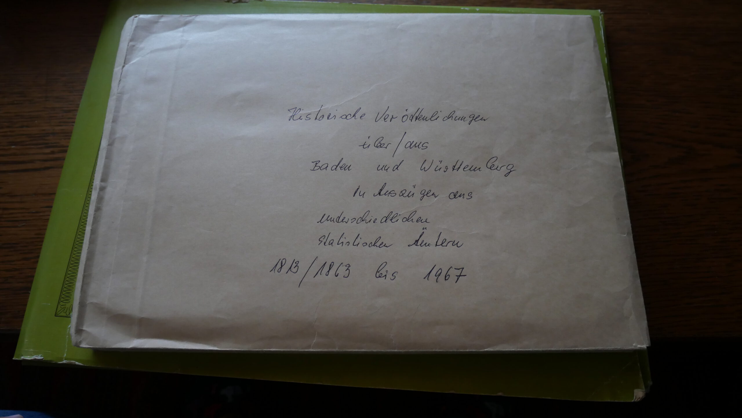 Historische Veröffentlichungen über/aus BW in Auszügen aus unterschiedlichen statistischen Ämtern